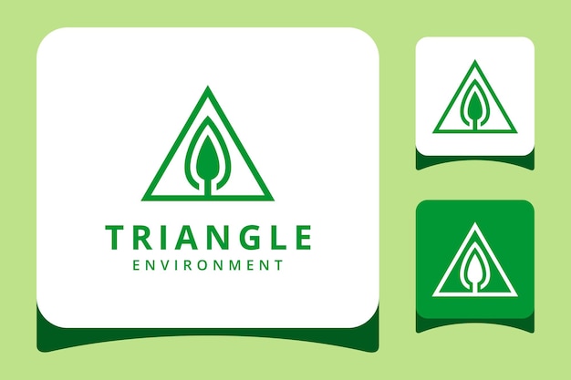 Illustration triangle with a symbol of the leaf marked every plant is always maintained well