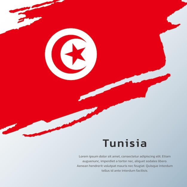 Illustrazione del modello di bandiera della tunisia