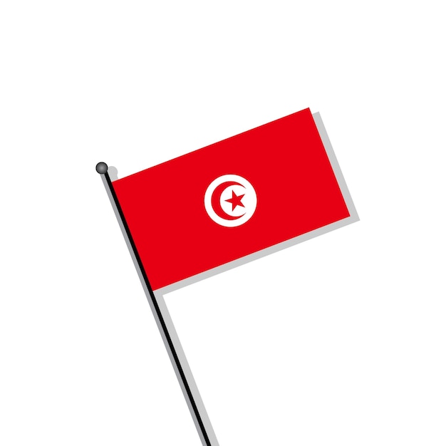 Illustration of tunisia flag template