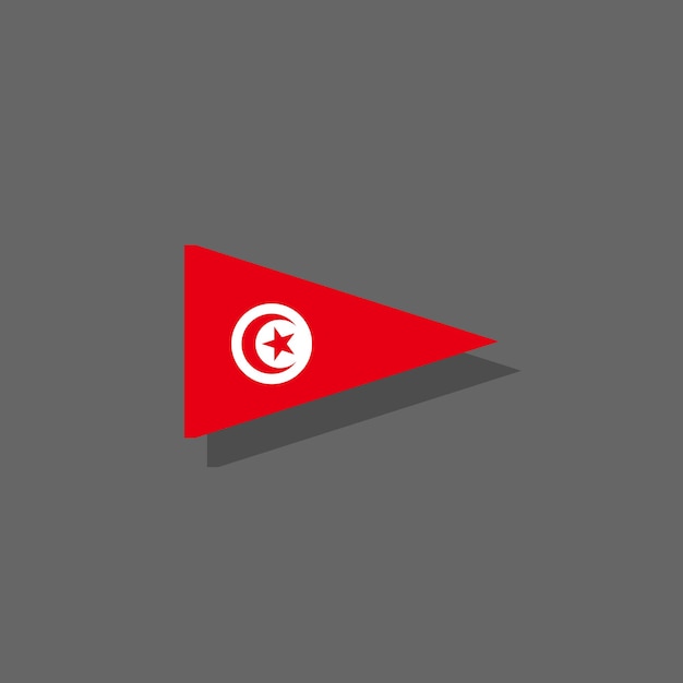 튀니지 국기 템플릿의 그림