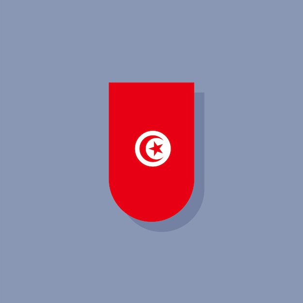 튀니지 국기 템플릿의 그림