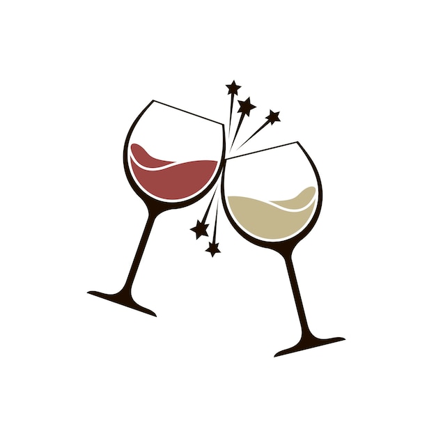 illustration of two glasses