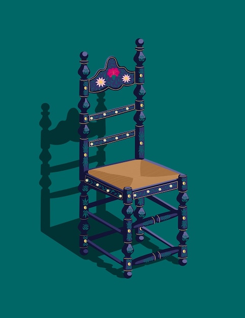 Illustration of typical sevillian chair