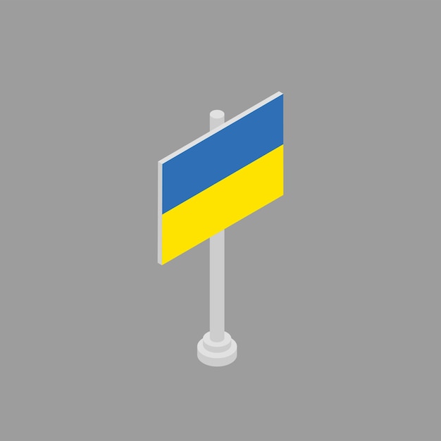 Illustrazione del modello di bandiera dell'ucraina