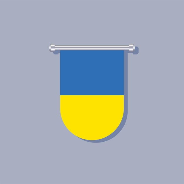 Illustration of Ukraine flag Template