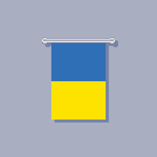 Illustration of ukraine flag template