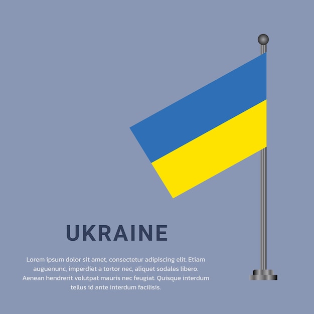 Illustration of Ukraine flag Template