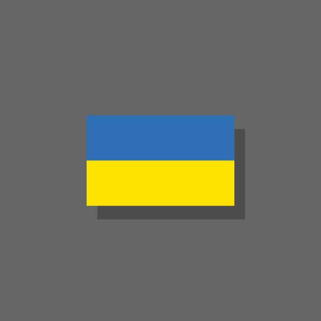 Vettore illustrazione del modello di bandiera dell'ucraina