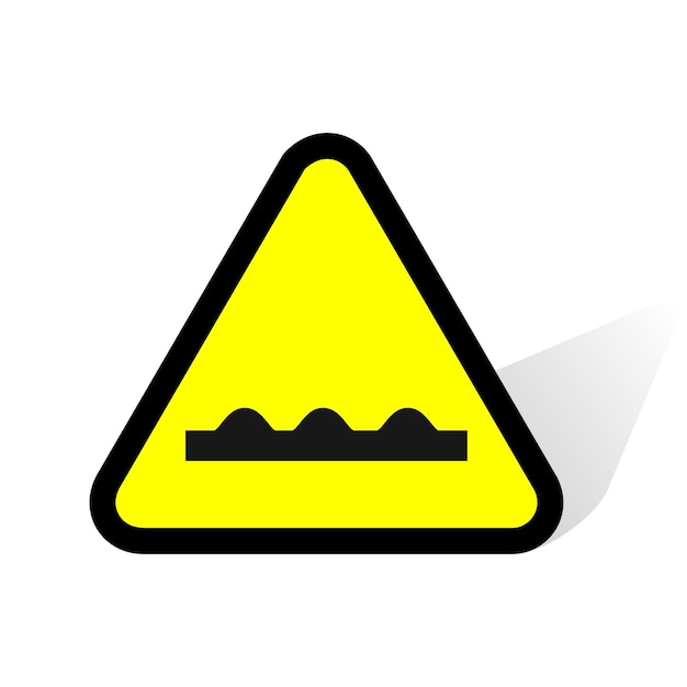 Vector illustration of uneven road sign vector