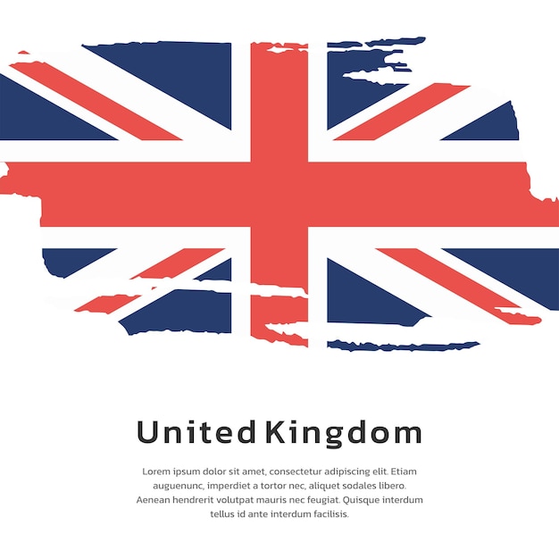 Illustration of united kingdom flag template