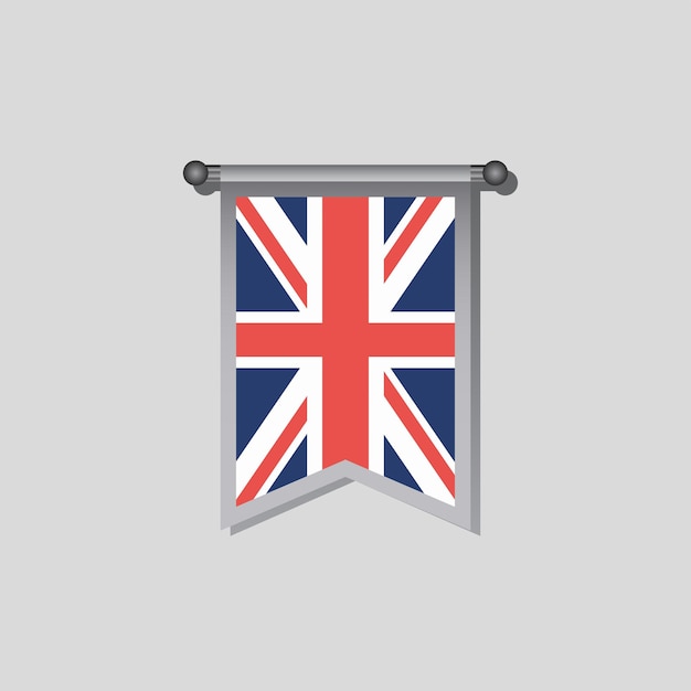 Illustration of United Kingdom flag Template