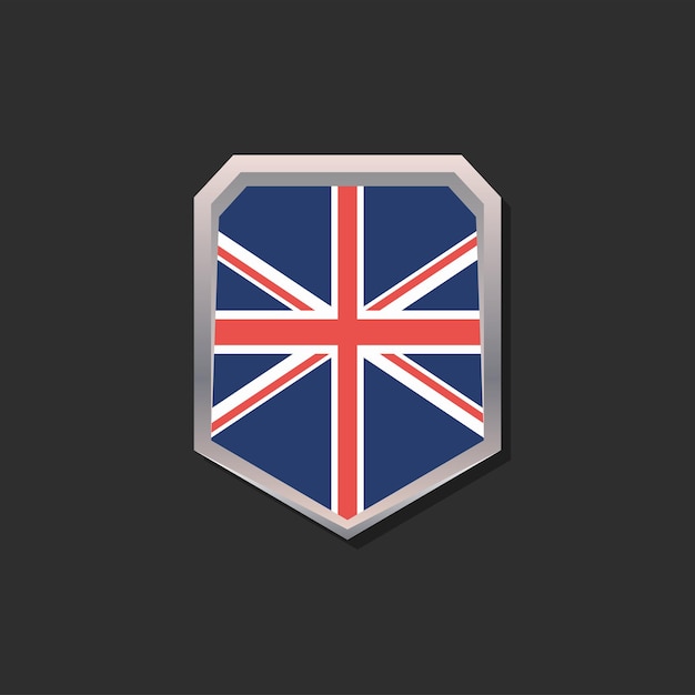 Vector illustration of united kingdom flag template