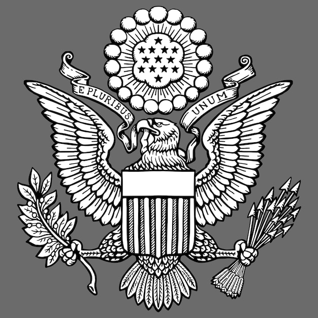 Illustration United State of America's Bold Eagle National Symbol