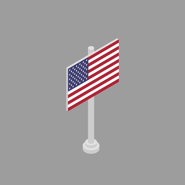 Vector illustration of united states flag template