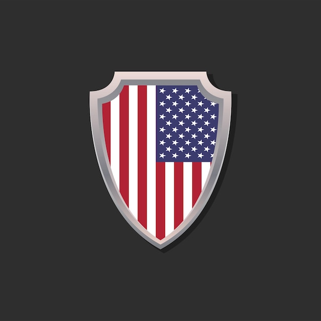 Vector illustration of united states flag template