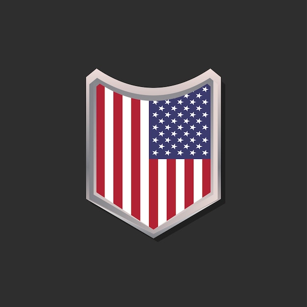 Vector illustration of united states flag template