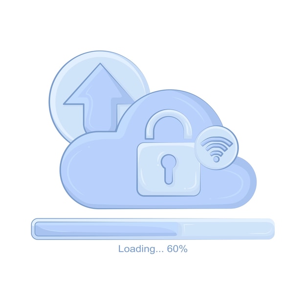 アップロードのイラスト