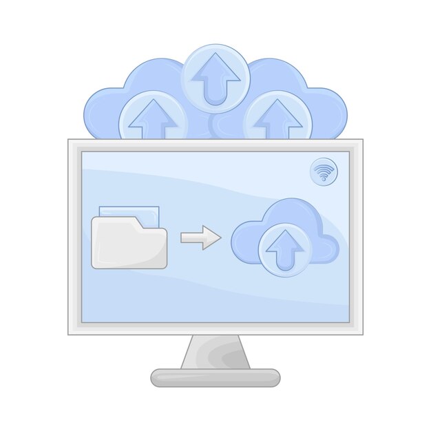 アップロードのイラスト
