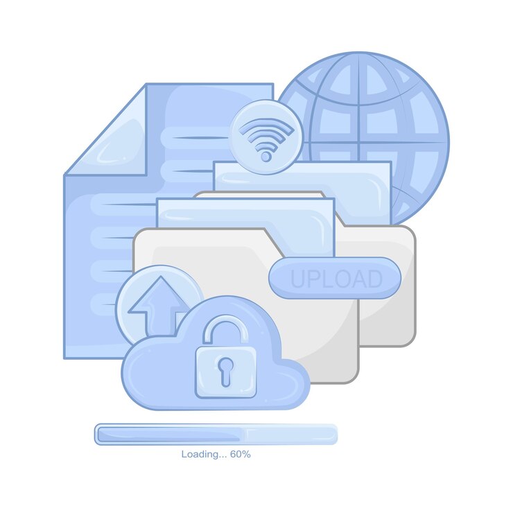 Vector illustration of upload