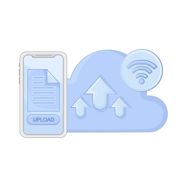 Vector illustration of upload