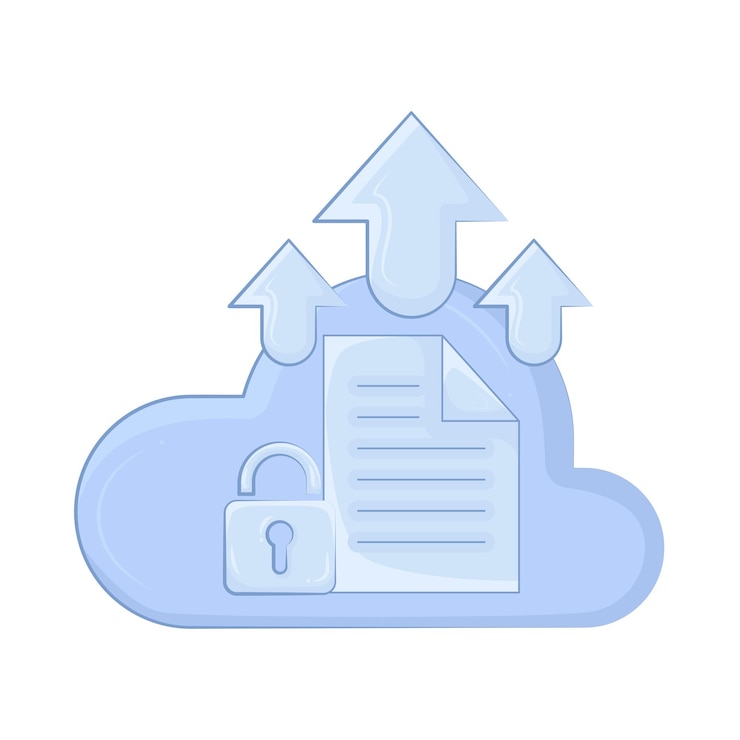 Vector illustration of upload