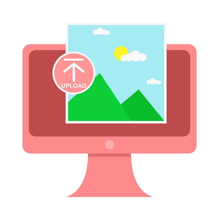 Vector illustration of upload