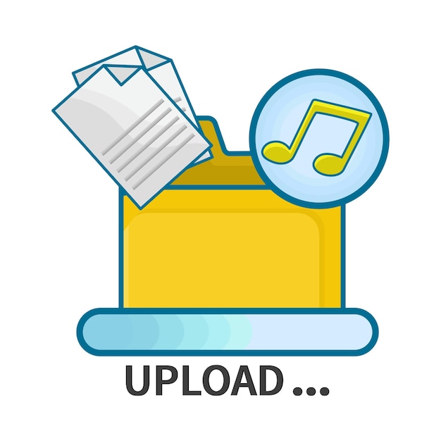 Vector illustration of upload