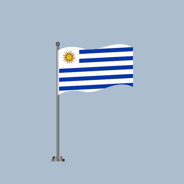 Иллюстрация шаблона флага Уругвая