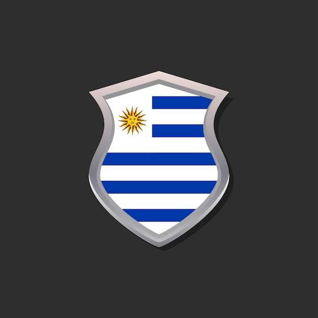 Premium Vector  Uruguay national flag football crest