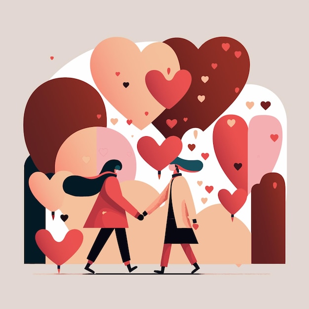 Vector illustration valentine's day background abstract