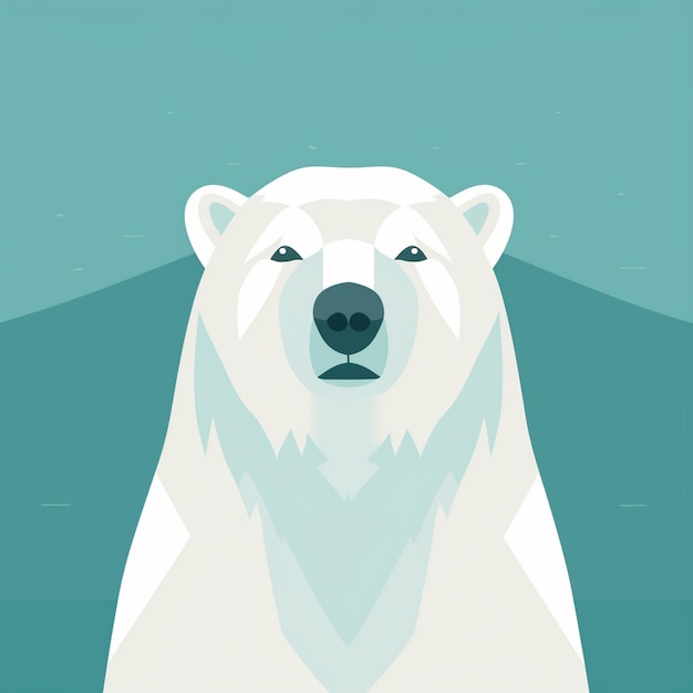 Illustration vector animal polar bear wild nature arctic cute mammal cartoon wildlife wh