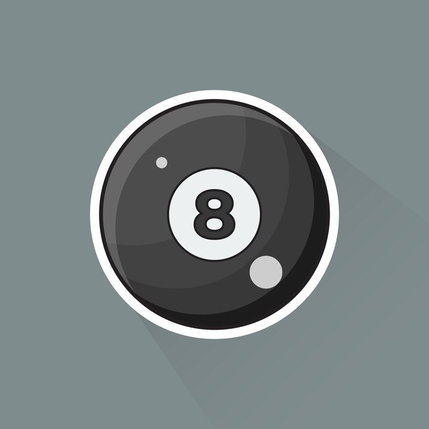 Vector illustration vector of billiard ball in flat design