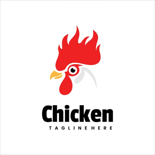 Vettore vettore di illustrazione chicken mascot cartoon logo design