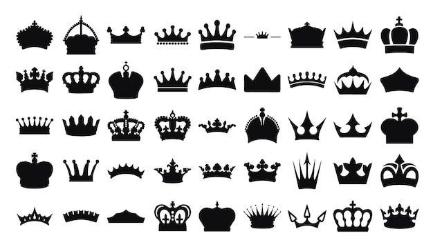 Vector illustration vector crowns icon design collection