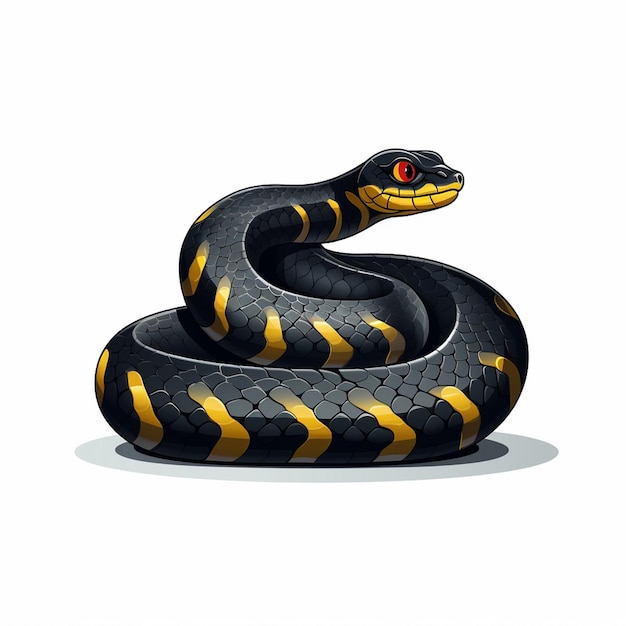 Illustrazione disegno vettoriale animale cobra simbolo grafico serpente selvatico fauna selvatica arte isolata