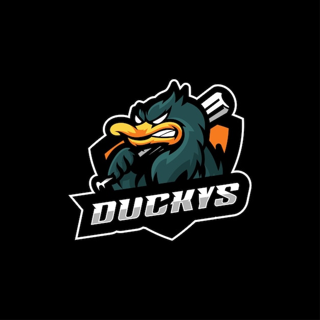 Vector illustration vector duck mascot esport logo style