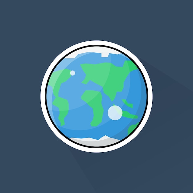 Illustration vector of earth in flat design