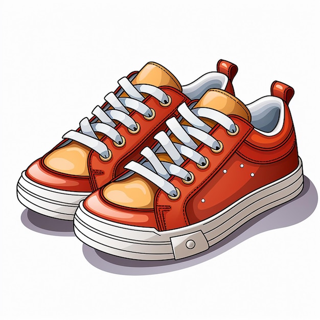 Иллюстрация векторный дизайн моды обувь изолированная нога икона спортивная обувь белая обувь sy