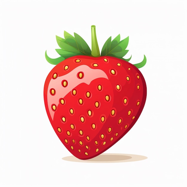 Vettore illustrazione cibo vettoriale frutta rossa bacca fragola naturale fresca dolce sano organico