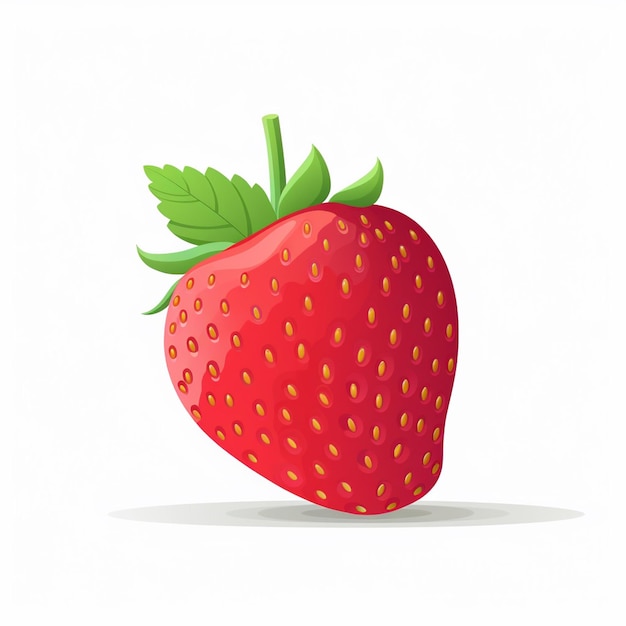 Vector illustration vector food red fruit berry strawberry natural fresh sweet healthy organic