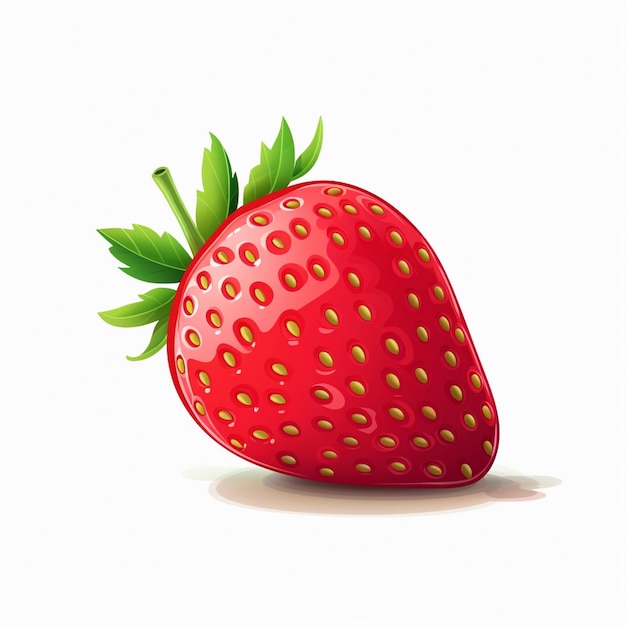 Vector illustration vector food red fruit berry strawberry natural fresh sweet healthy organic