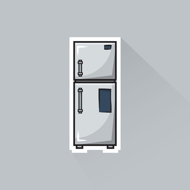 Illustration Vector of Fridge in Flat Design