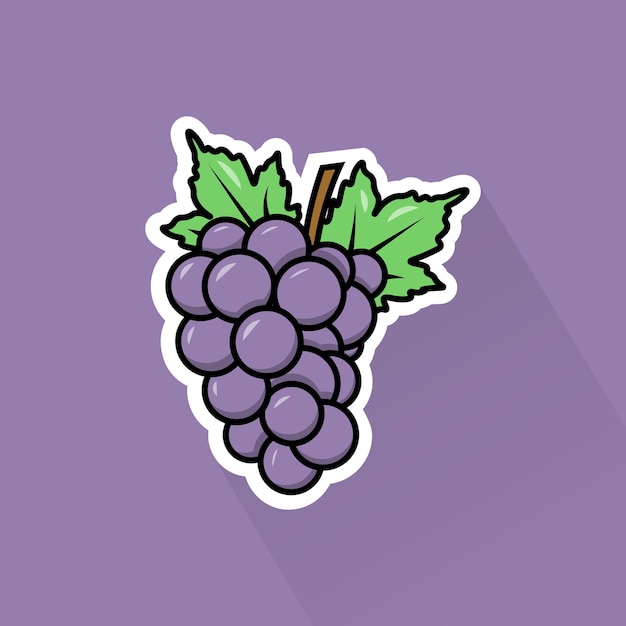 Vector illustration vector of grape in flat design