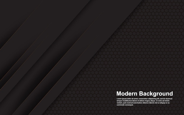 Illustration vector graphic of abstract background black with brown line modern