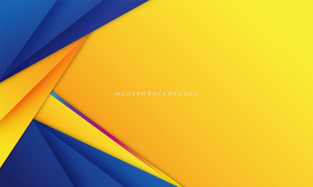 Illustration vector graphic of abstract background blue and yellow overlap layers modern