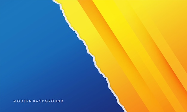 Illustration vector graphic of abstract background blue and yellow overlap layers modern