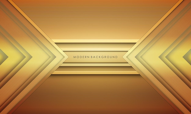 Vector illustration vector graphic of abstract golden luxury background overlap layers modern