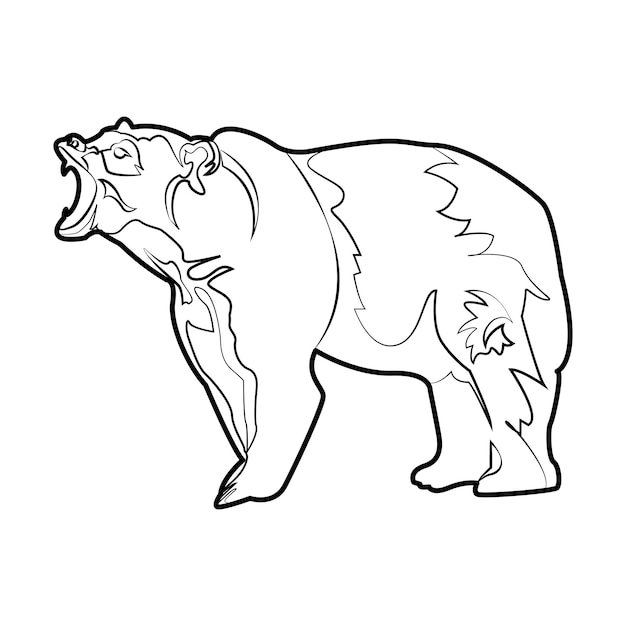 Vector illustration vector graphic of bear