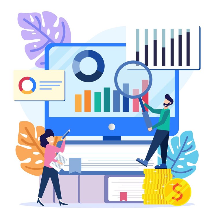 Vector illustration vector graphic cartoon character of audit
