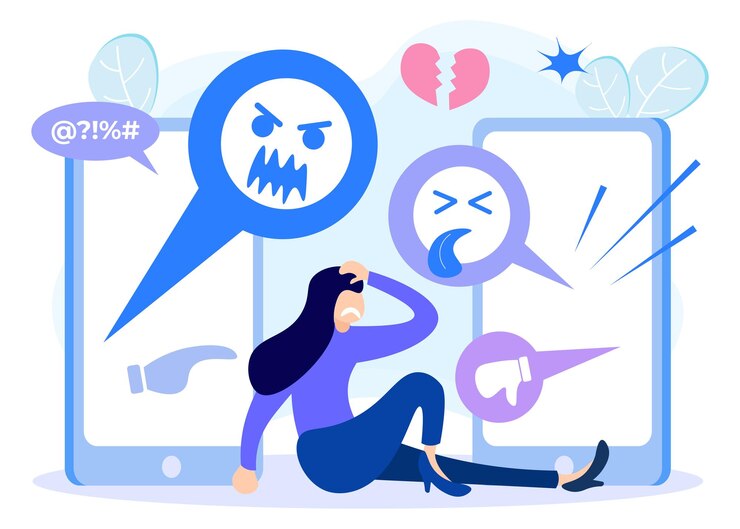 Vector illustration vector graphic cartoon character of bullying